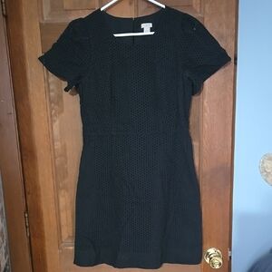 J. Crew Black Eyelet Dress